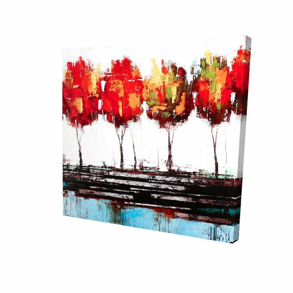 Fondo 16 x 16 in. Abstract Industrial Style Trees-Print on Canvas FO2792344